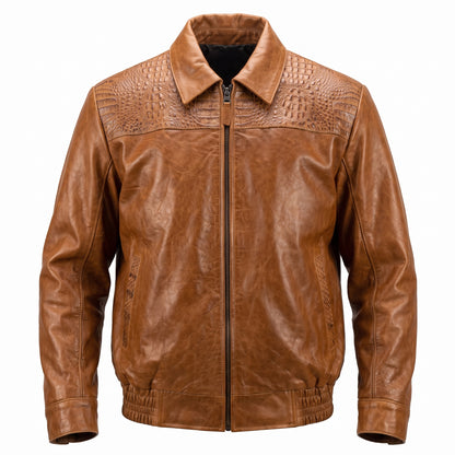 G-Gator - 2055 Crocodile/Calf Skin Leather Jacket