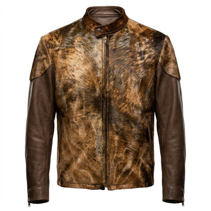 G-Gator Natural Pony Hair/Lambskin Racer Jacket