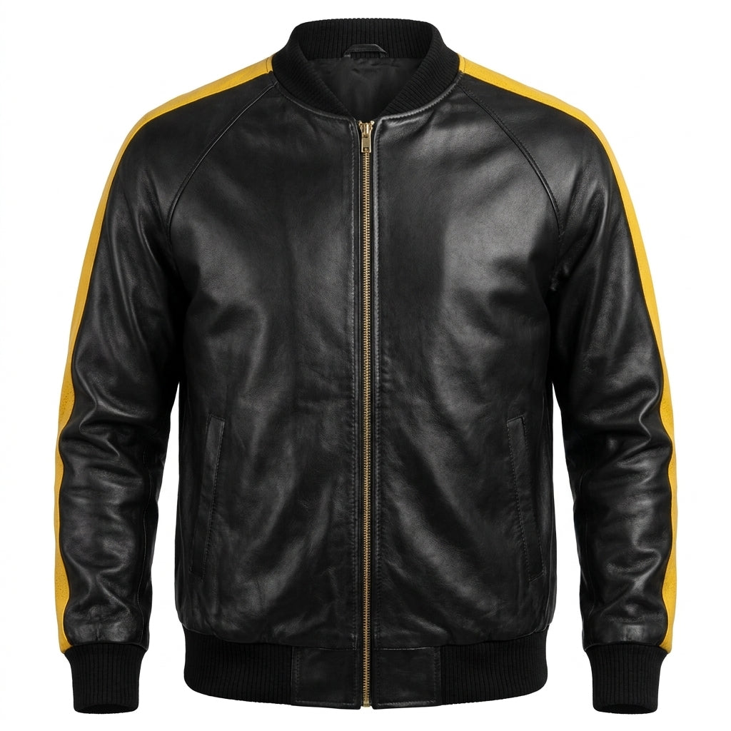 G-Gator Lambskin Varsity Perforated Yellow Jacket