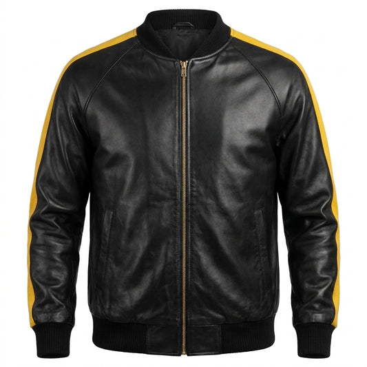 G-Gator Lambskin Varsity Perforated Yellow Jacket