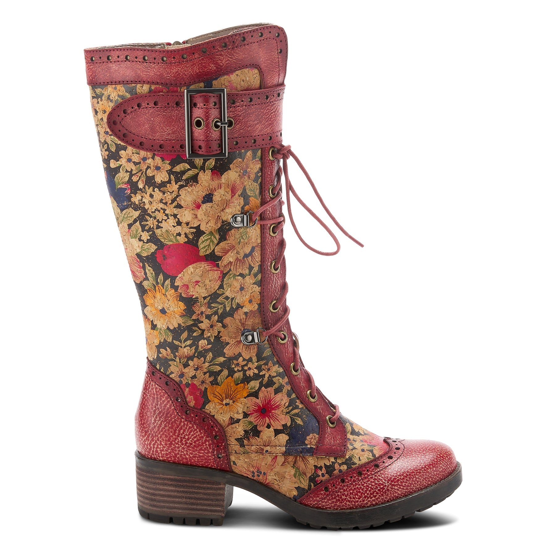 L'ARTISTE KISHA-FLORA RED BOOTS - Dudes Boutique