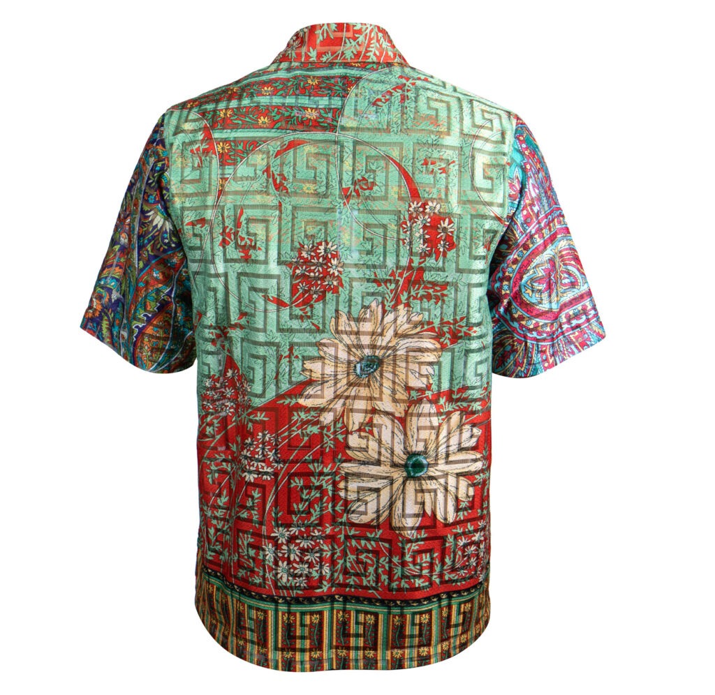 Prestige Lace Linen Royal Paisley Button Up Shirt - Dudes Boutique