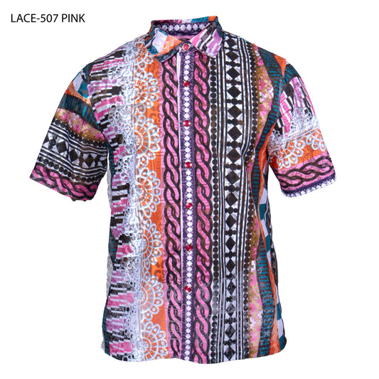 Prestige LACE-507 Pink Lace Shirt