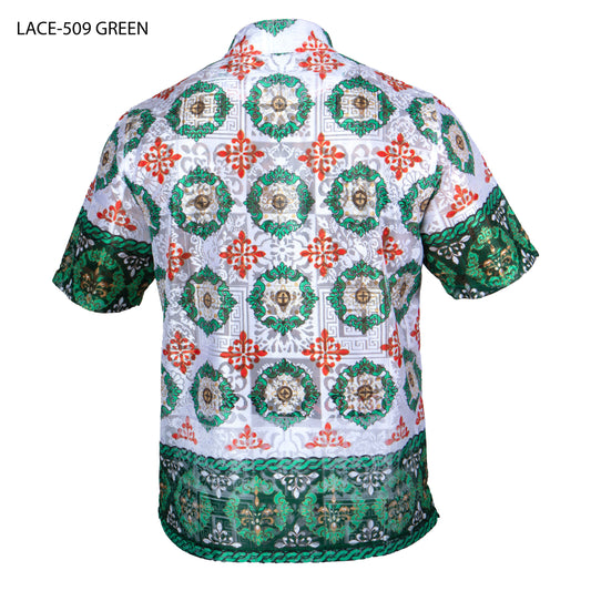 Prestige LACE-509 Green Lace Shirt