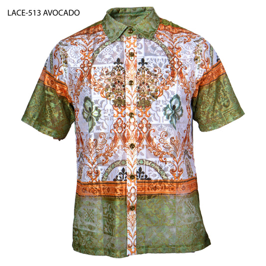 Prestige LACE-513 Avocado Lace Shirt