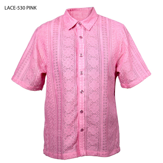 Prestige LACE-530 Pink Lace Shirt