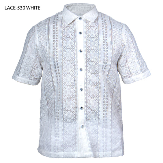 Prestige LACE-530 White Lace Shirt