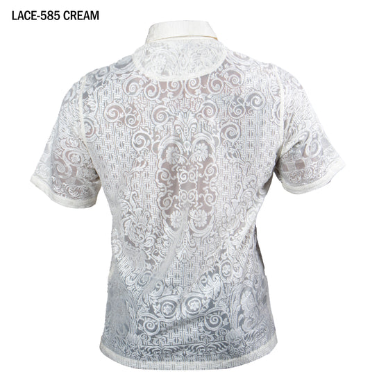 Prestige LACE-585 Cream Lace Shirt