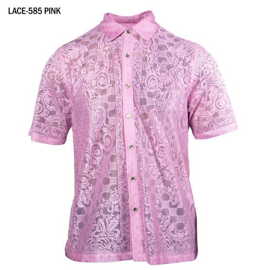 Prestige LACE-585 Pink Lace Shirt