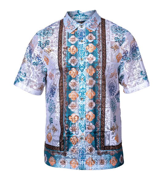Prestige LACE-617 Teal Lace Shirt