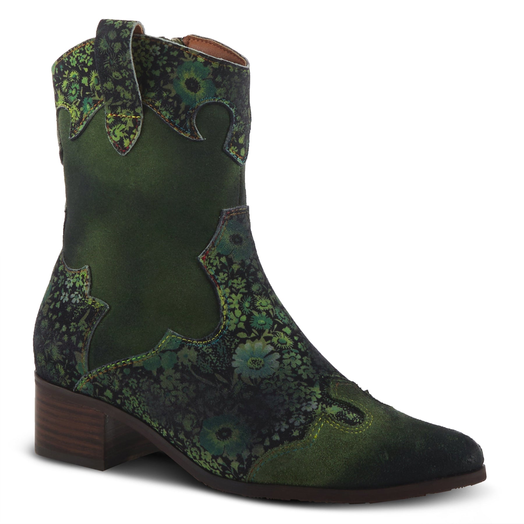 L'ARTISTE LADYLUCK WESTERN GREEN BOOTIES - Dudes Boutique