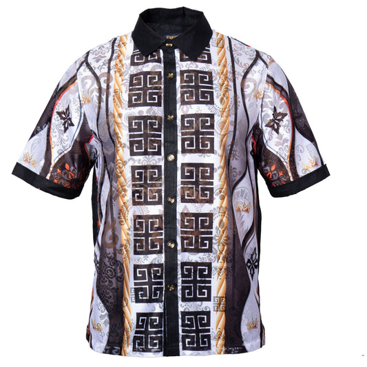 Prestige LUX-660 Black Lace Linen Shirt