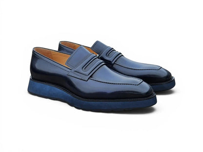 Leather Penny Loafer in Chunky Sole
