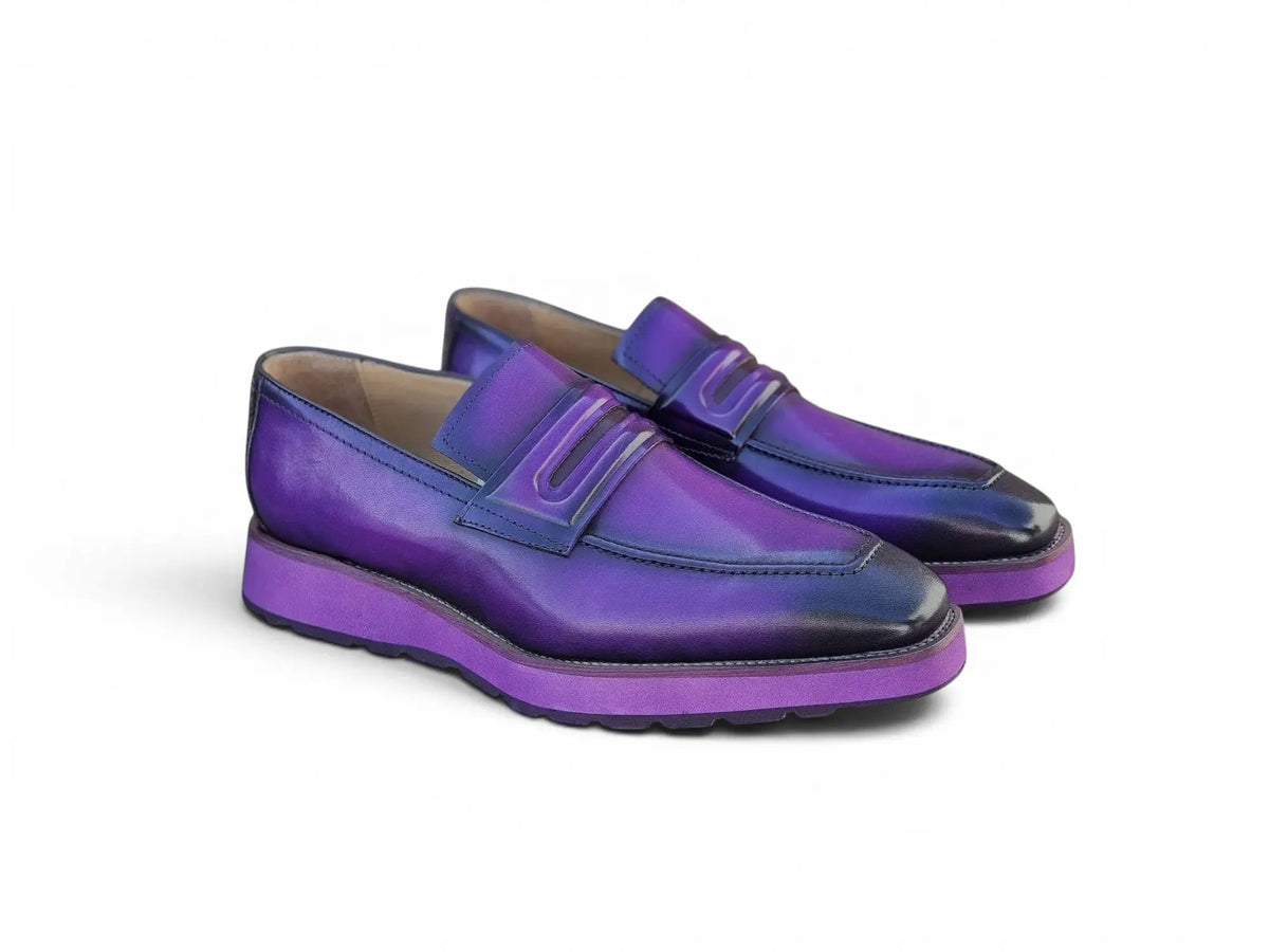 Leather Penny Loafer in Chunky Sole