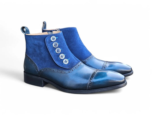 Leather & Suede Slip-On Boot
