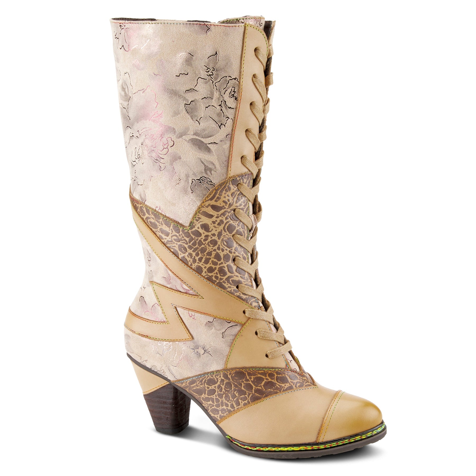 L`ARTISTE MALAGIE-CROCO BEIGE BOOTS - Dudes Boutique