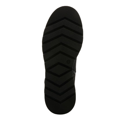 Azura Melovessa black microsuede wedge ankle boot