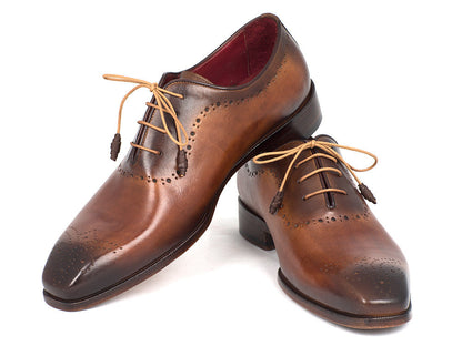 Paul Parkman Men's Brown & Camel Medallion Toe Oxfords