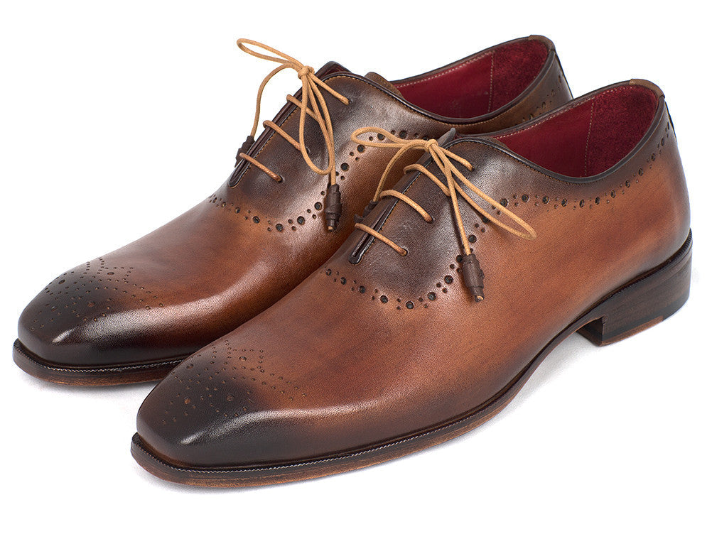 Paul Parkman Men's Brown & Camel Medallion Toe Oxfords