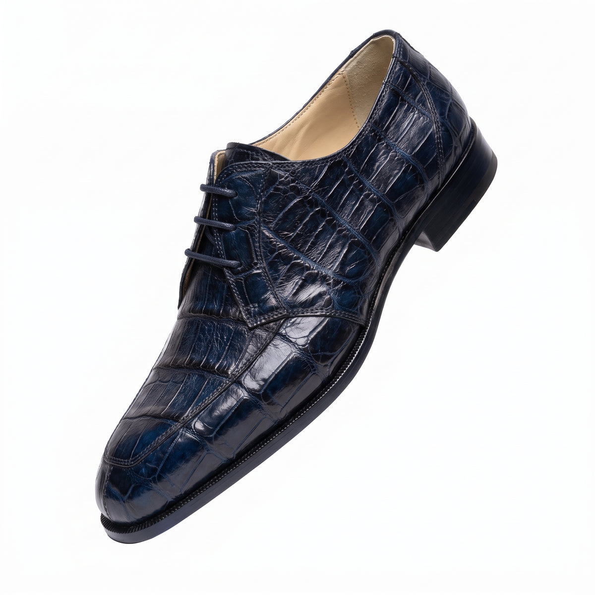 Mauri 1000/3 Wonder Blue Baby Crocodile Dress Shoes