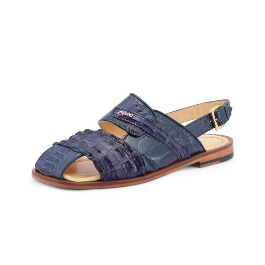 Mauri Bali 5171 Men's Shoes Wonder Blue Exotic Ostrich / Hornback Sandals - Dudes Boutique