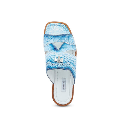 Mauri 1858-5 Alligator White Dirty Royal Blue - Dudes Boutique