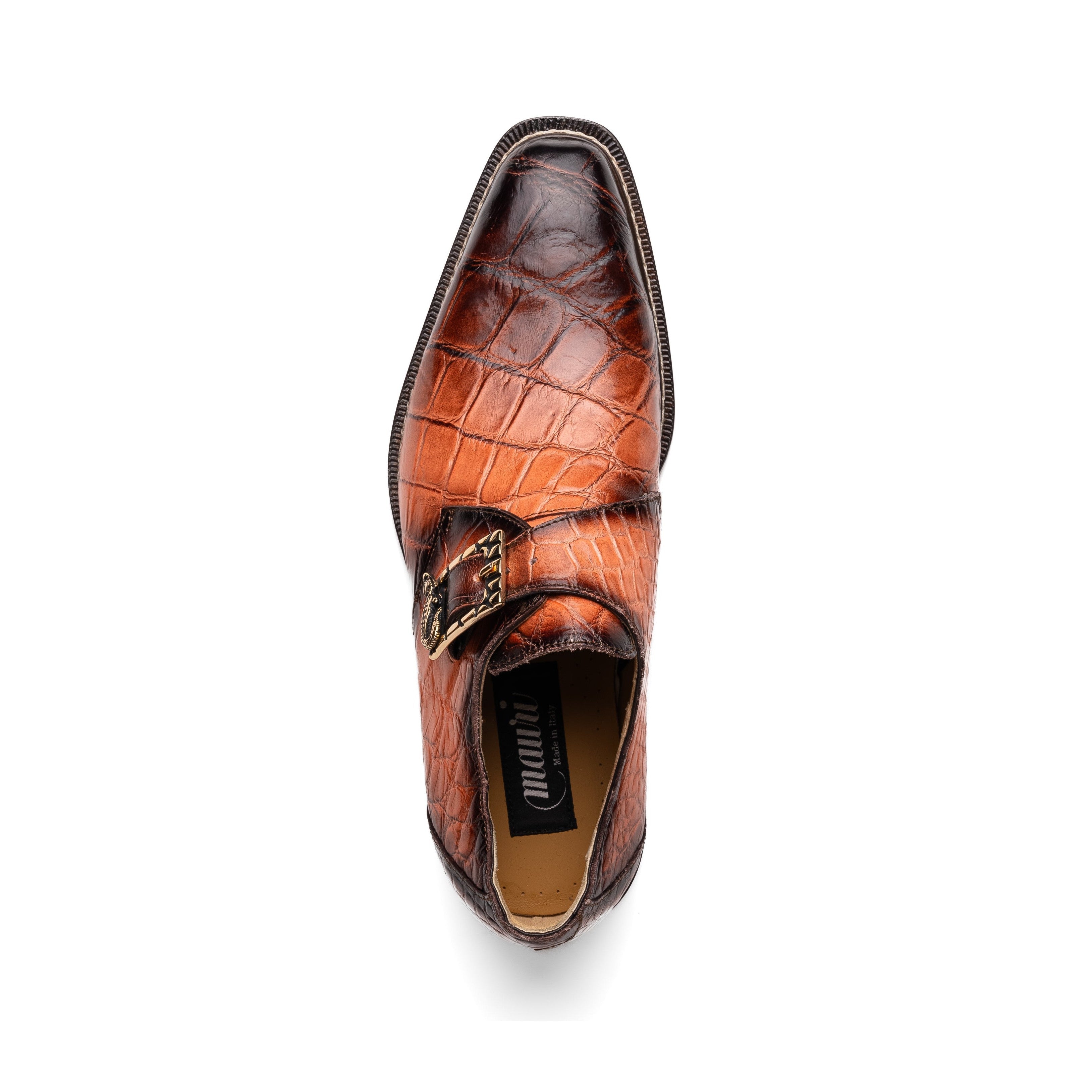 MAURI 3281/2 NITTI PEACH & T.MORO ALLIGATOR MONK-STRAP DRESS SHOES - Dudes Boutique