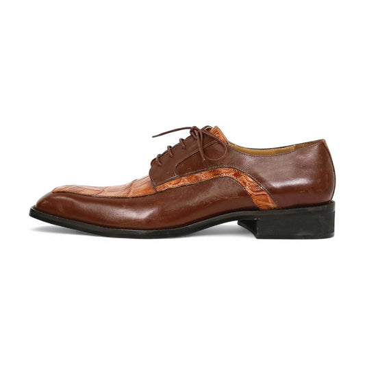 Mauri Arsenal 4642/9 Gold Calfskin/Alligator Shoes - Dudes Boutique