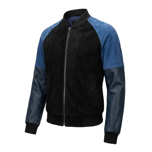 Jakewood Jungle Suede 3tone Gradient Bomber Jacket