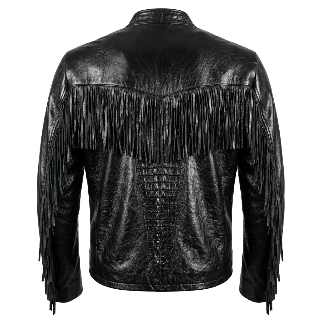 G-Gator Adult Gator Black Tassle Bomber Jacket