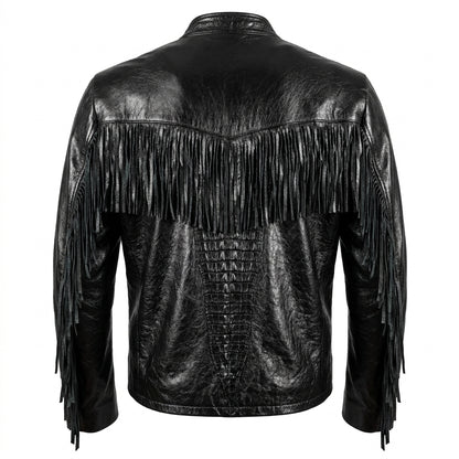 G-Gator Adult Gator Black Tassle Bomber Jacket