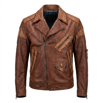 Kashani Raw Alligator Custom Biker Jacket