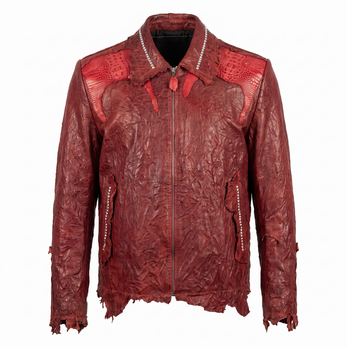 G-Gator Cranberry Crystal Alligator/Lamb Jacket