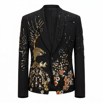 Kashani Eagle Deer Garden Hyper Crystal Blazer