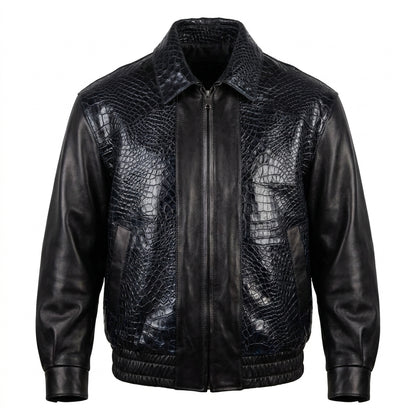 Kashani Men's Black Adult Alligator Jacket