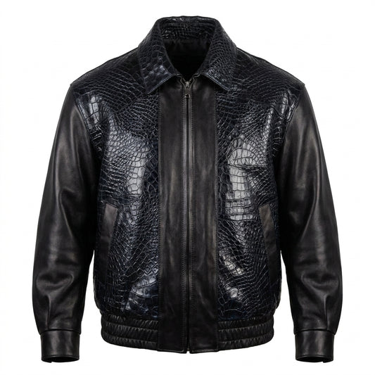 Kashani Men's Black Adult Alligator Jacket