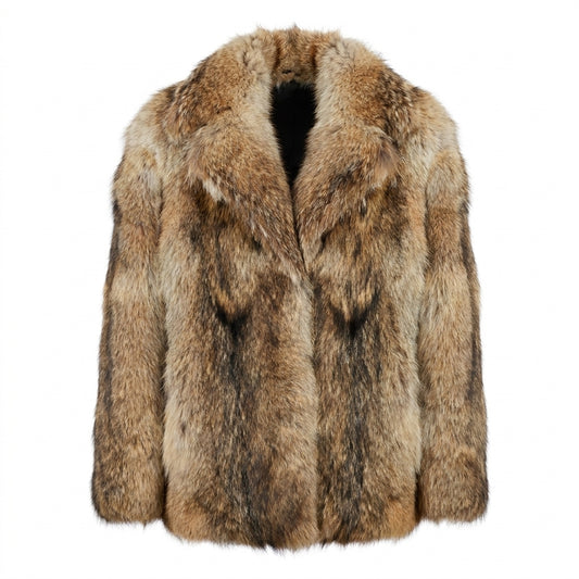 Volare Men's Natural Coyote Fur Jacket