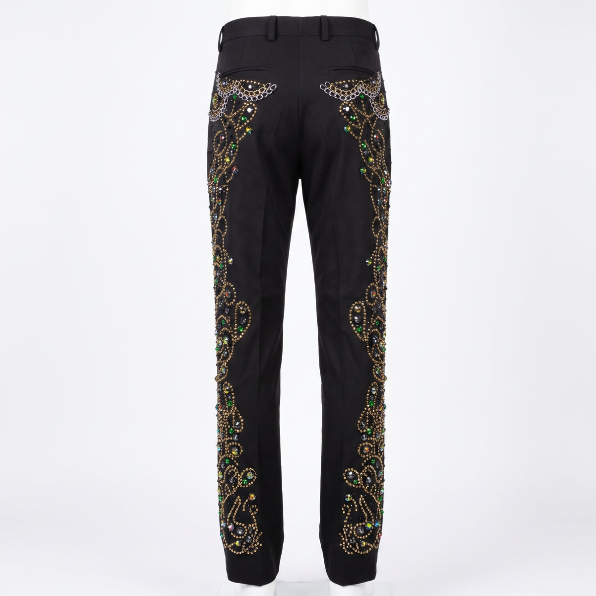 Kashani Western Golden Chain Hyper Crystal Pants