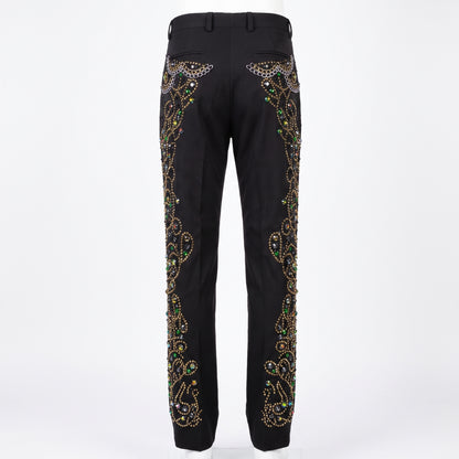 Kashani Western Golden Chain Hyper Crystal Pants