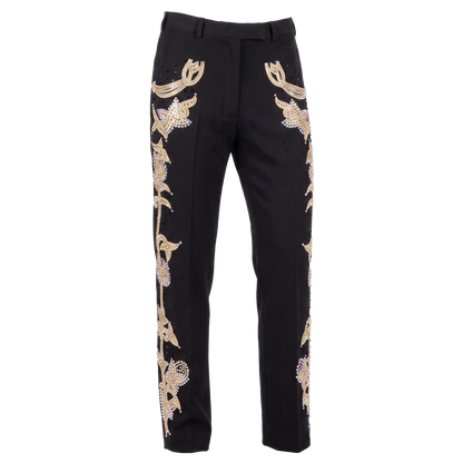 Kashani Western Golden Hyper Crystal Pants