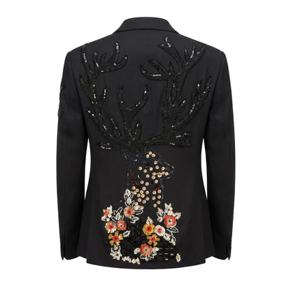 Kashani Eagle Deer Garden Hyper Crystal Blazer