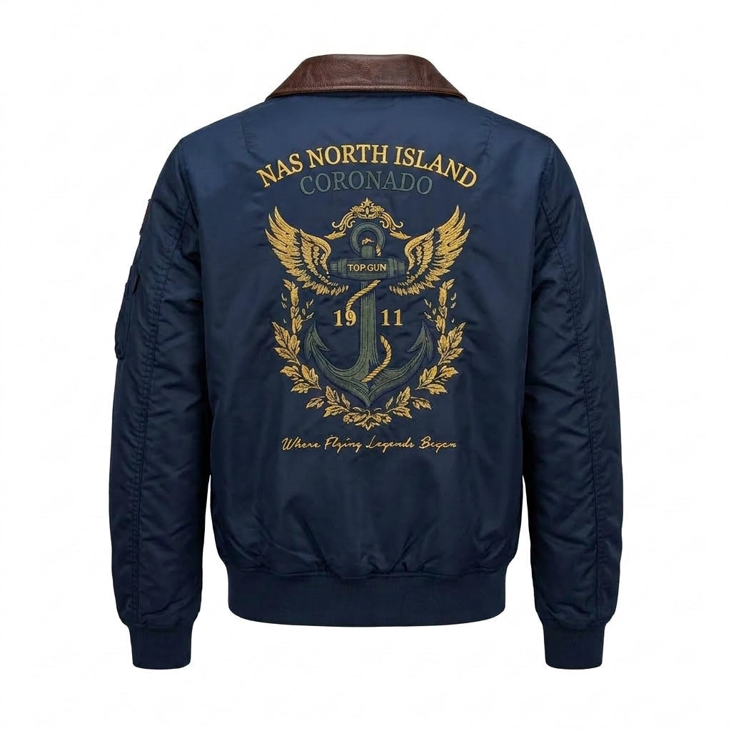 Top Gun Nas Coronado Bomber Jacket - Navy