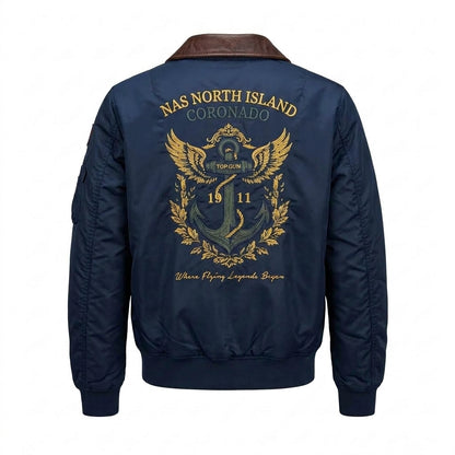 Top Gun Nas Coronado Bomber Jacket - Navy
