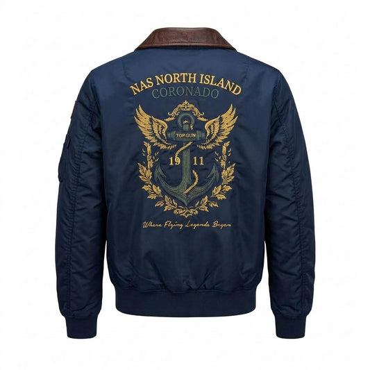 Top Gun Nas Coronado Bomber Jacket - Navy