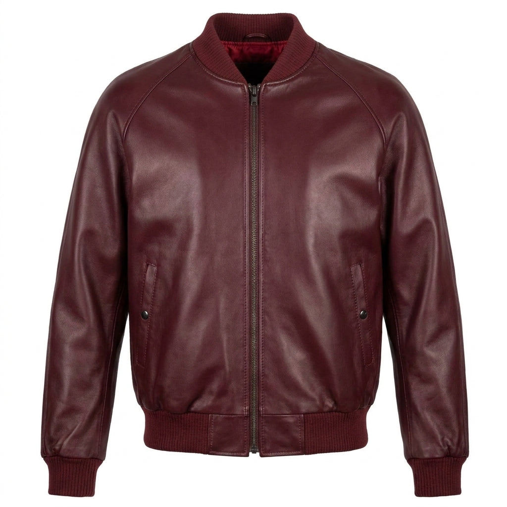 G-Gator Wine Lambskin Varsity Jacket