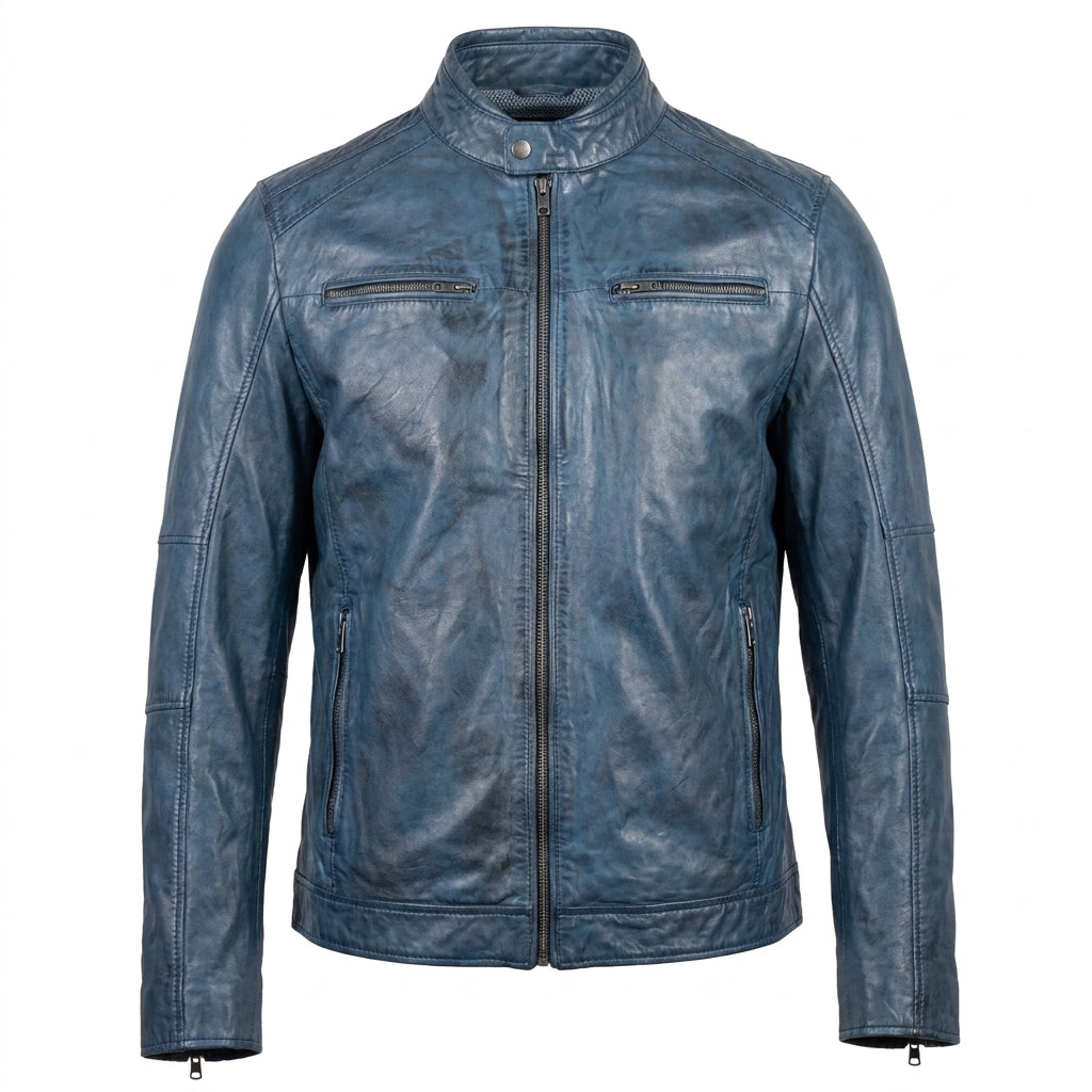 Scully Western Ocean Blue Lambskin Jacket