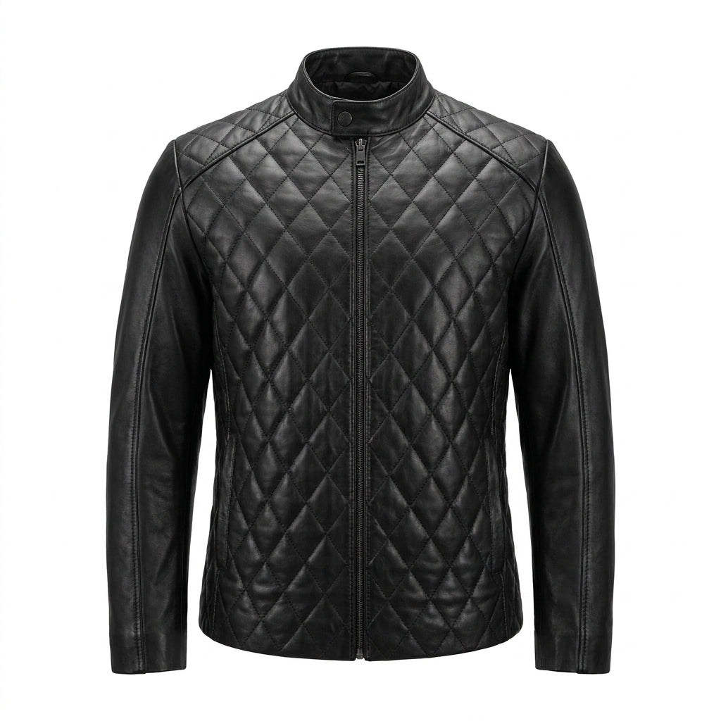 Scully Men's Black Quilted Leather Jacket