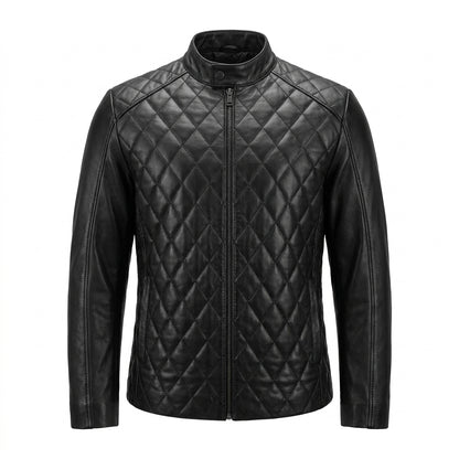 Scully Men's Black Quilted Leather Jacket