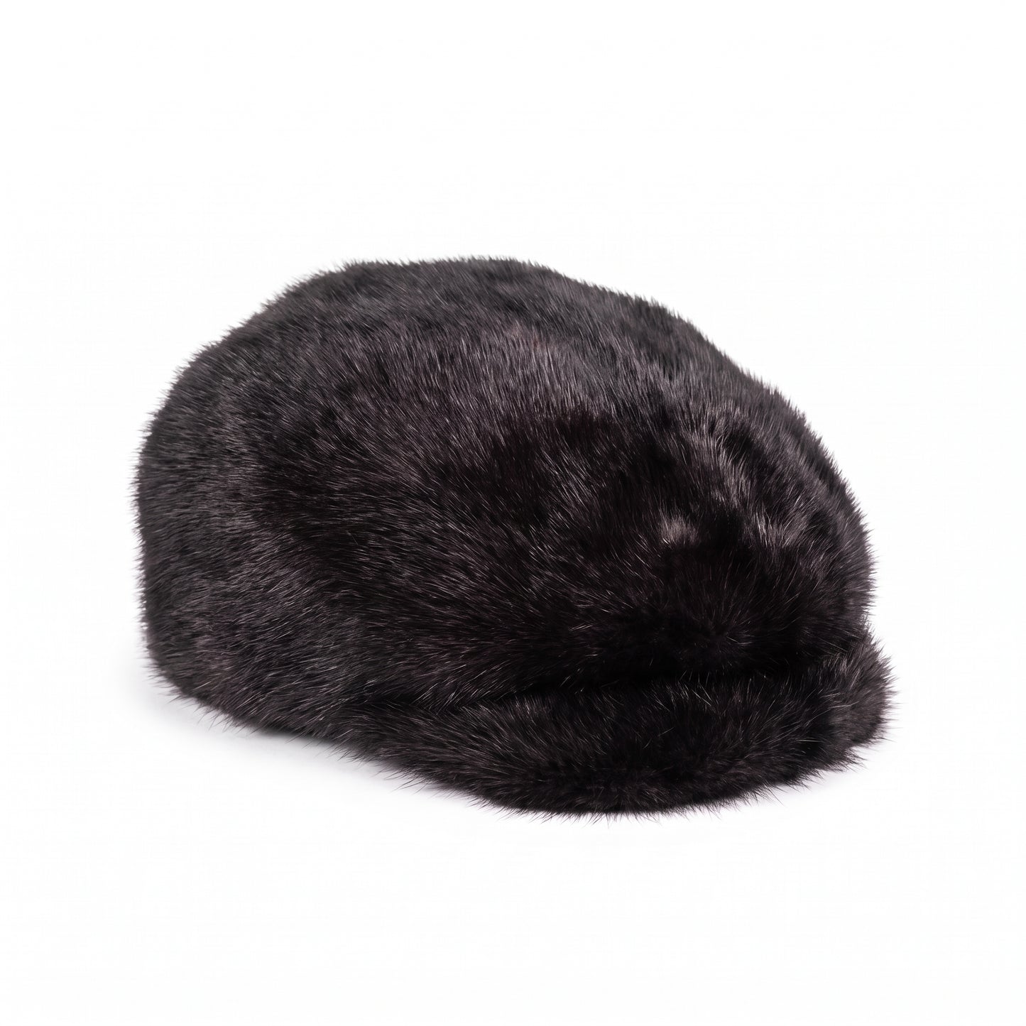Kashani Men's Black Full Mink Herringbone Cap