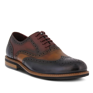 L'Artiste Niko Brown Wingtip Dress Shoes - Dudes Boutique